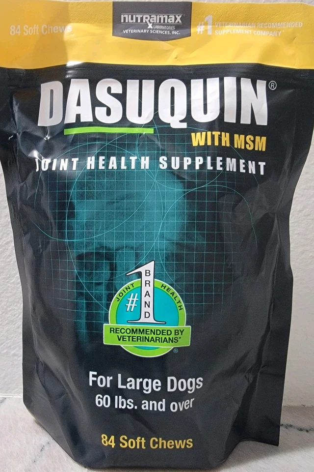 DASUQUIN WITH MSM JOINT HEALTH LARGE 2 PACK 84 SOFT CHEWS EACH - NEW