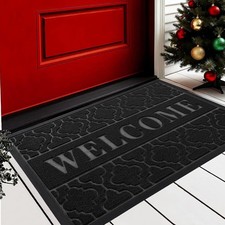 Welcome Mat Outdoor Indoor 29.5x17, All-Weather Waterproof Front Door Mat Out...