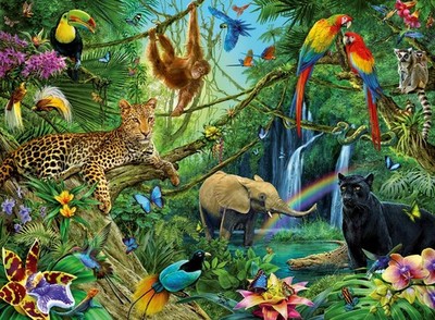 Ravensburger Kinderpuzzle - 12660 Tiere im Dschungel - Tier-Puzzle für Kinder ab