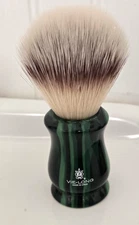 Shaving Brush MALACHITE-LOOK Resin Handle Hair Synthetic VIE-LONG NEW