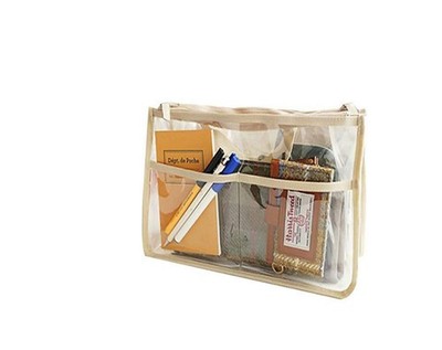 Handbag Organizer Clear Cosmetic Gadget Insert See Through Purse Organiser Tr...