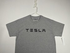 Tesla Logo Gray T-Shirt, CYBERTRUCK TEE Adult Size Medium BRAND NEW CONDITION