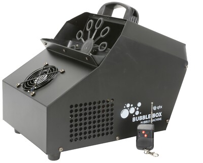 QTX 160.550UK Bubble Box High Output Bubble Machine mit Griff & Rädern, schwarz