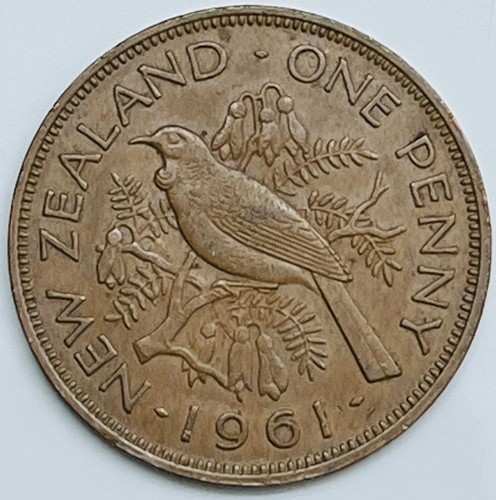 1961 New Zealand Penny KM# 24.2 Circulated Condition