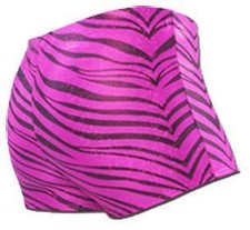 NEW PIZZAZZ 2500ZG YOUTH HOT PINK ZEBRA GLITTER BOYS CUT BRIEF SIZE SMALL