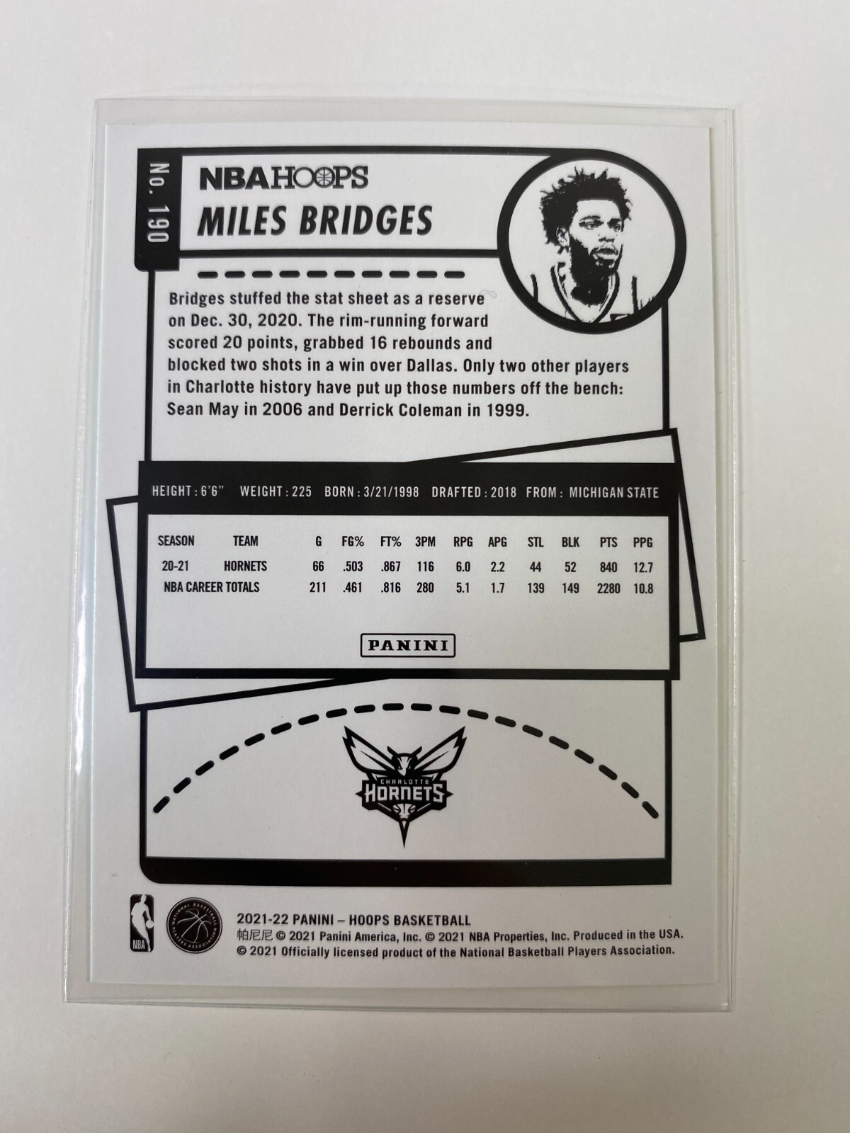 2021-22-hoops-neon-green-190-miles-bridges-nba-basketball-card-ebay