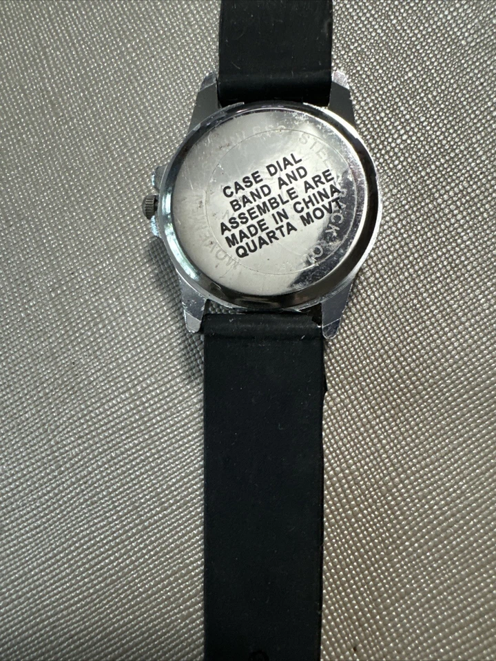 Geneva Silicone Band Stainless Steel Back Water Resistant Faux Diamond Watch - Image 2 of 4