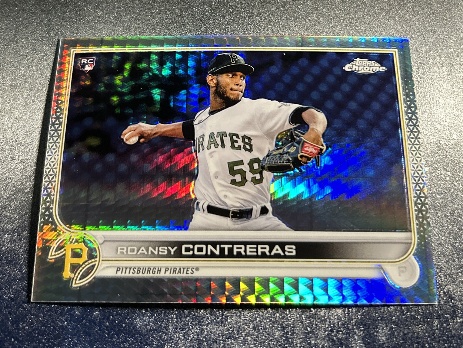 2022 Topps Chrome Roansy Contreras #53 RC Rookie X-Fractor Pittsburgh Pirates