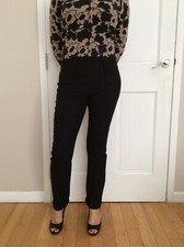 Donna Karan Collection Black Wool Bland Pants Size 8.