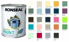 RONSEAL GARDEN PAINT FOR EXTERIOR WOOD METAL STONE BRICK SHEDS ALL COLOURS 250ML