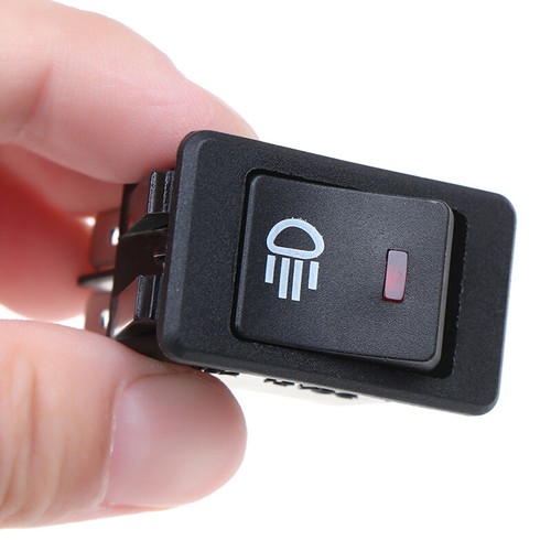 12V 35A Universal Car Red LED Fog Light Rocker Switch Dash Dashboard 4Pin yu - Picture 4 of 12