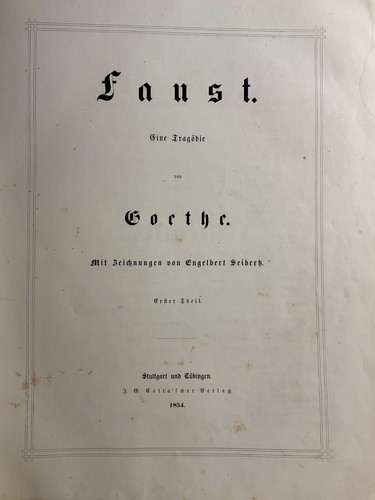 Goethe Faust 1. und 2. Teil 1854 Ledergebunden 214 Seiten - Bild 4 von 13