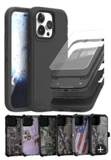 Rugged Defender Case for iPhone 14 14 Plus 14 Pro Max Belt clip Fits Otter Box