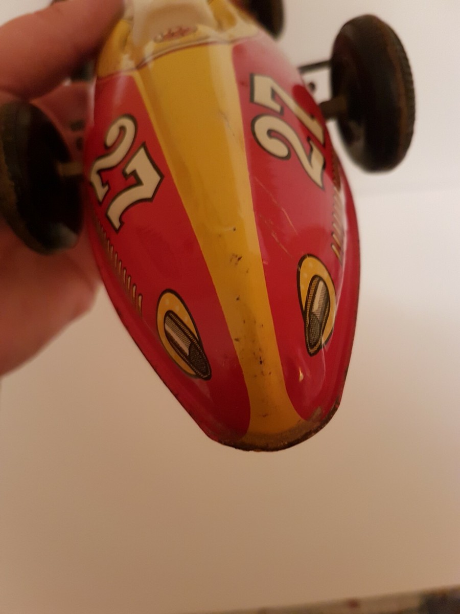 Vintage Marx Tin Litho Wind Up No. 27 Indy Race Car with
