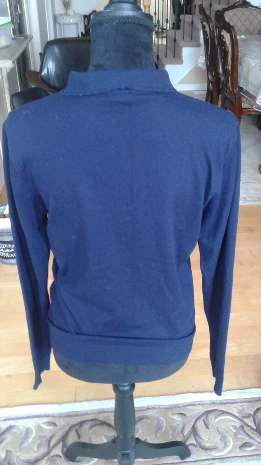 BRIONI MEN PULLOVER SIZE M NAVY BLUE COLOR BUTTON 1/4 - Image 4 of 4