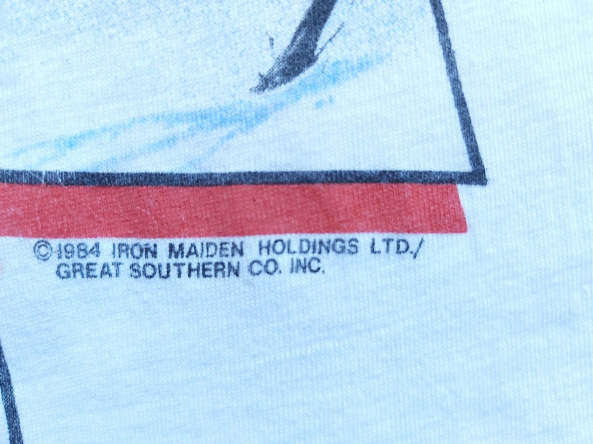 Rare Vintage 1984 IRON MAIDEN Canadian Slavery Tour Promo T