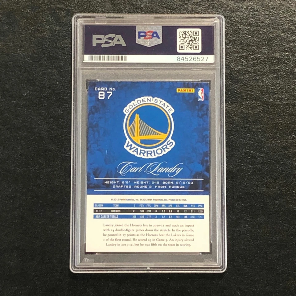 2012-13 Panini Prestige #87 Carl Landry Signed Card AUTO PSA/DNA Slabbed Warrior - Image 2 of 2