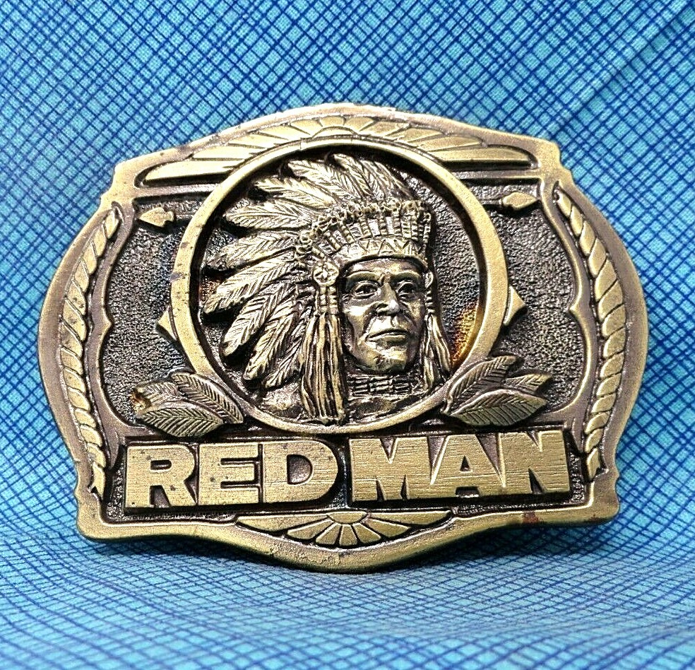 Red Man Promo Belt Buckle Pinkerton Tobacco Co Vi… Gem