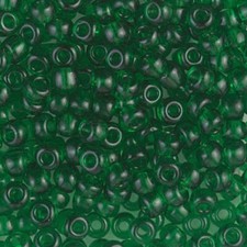 Japanese Transparent Green Glass Seed beads 28 Grams