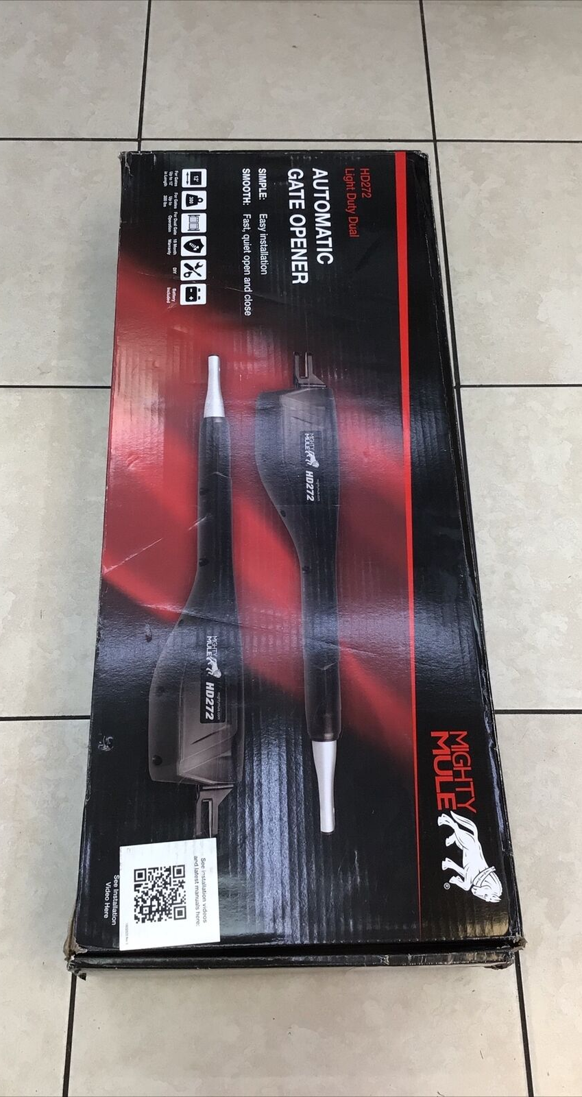 Mighty Mule HD272 Light Duty Dual Swing Automatic Gate Opener Solar