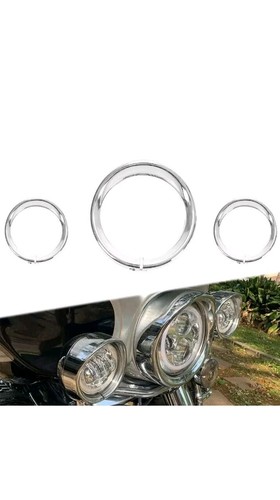 Harley Visor Headlamp Trim Ring 7 In Headlight Trim Ring - Foto 2
