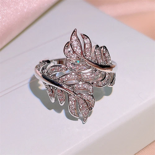 Gorgeous Women 925 Silver Cubic Zirconia Rings Wedding Jewelry Size 6-10 - Picture 10 of 23