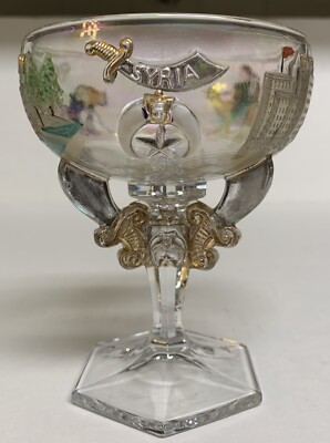Shriners Syria Temple (PGH) 1911 Rochester, NY Imperial Session Glass-EAPG