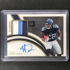 2022 Immaculate Hassan Haskins Rookie Numbers Patch Auto 2/25