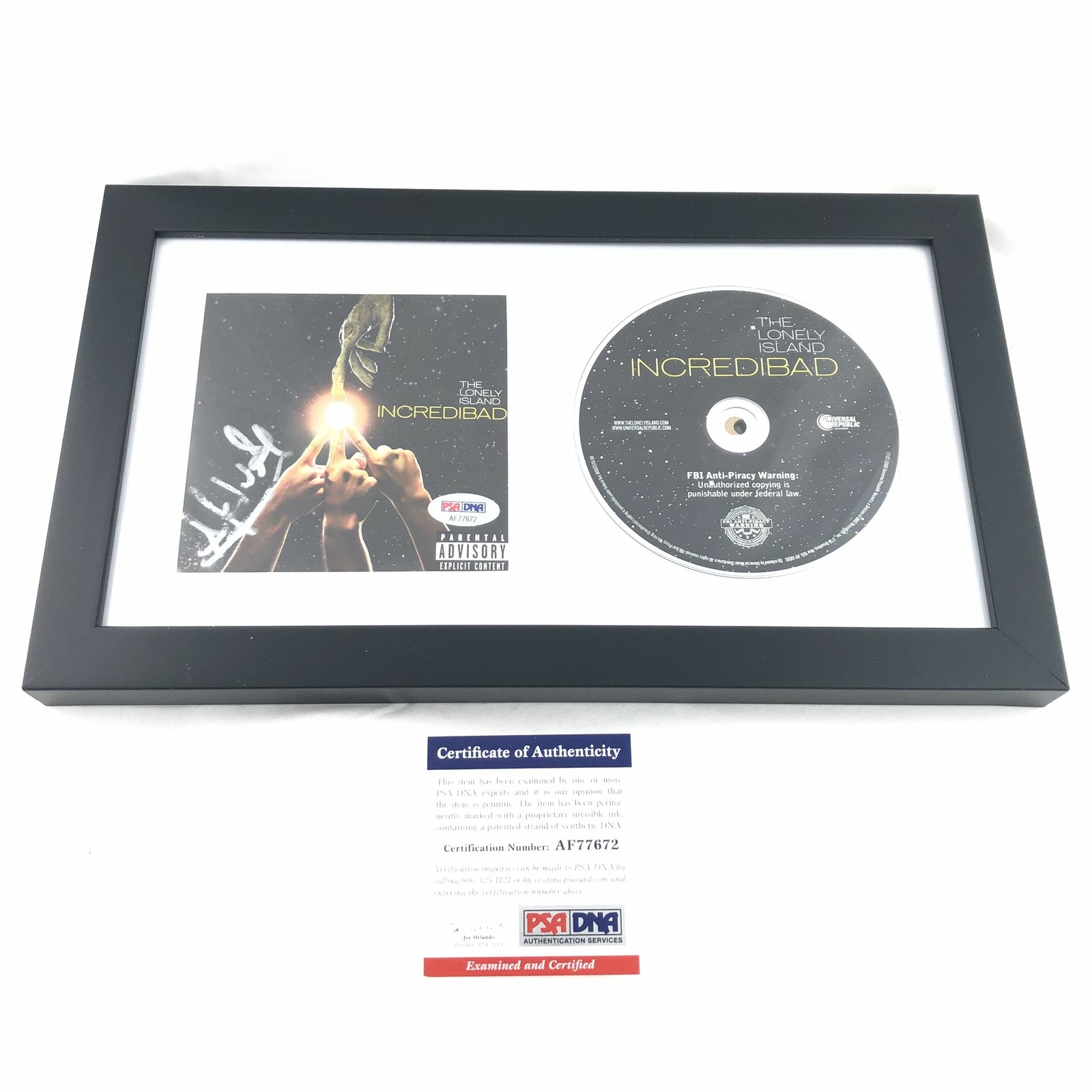 Akiva Schaffer signed Album CD Cover Framed Incredibad PSA/DNA Autographed The L 