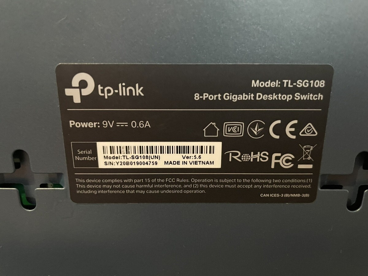 TP-Link TL-SG108 8-Port Gigabit Desktop Switch | eBay