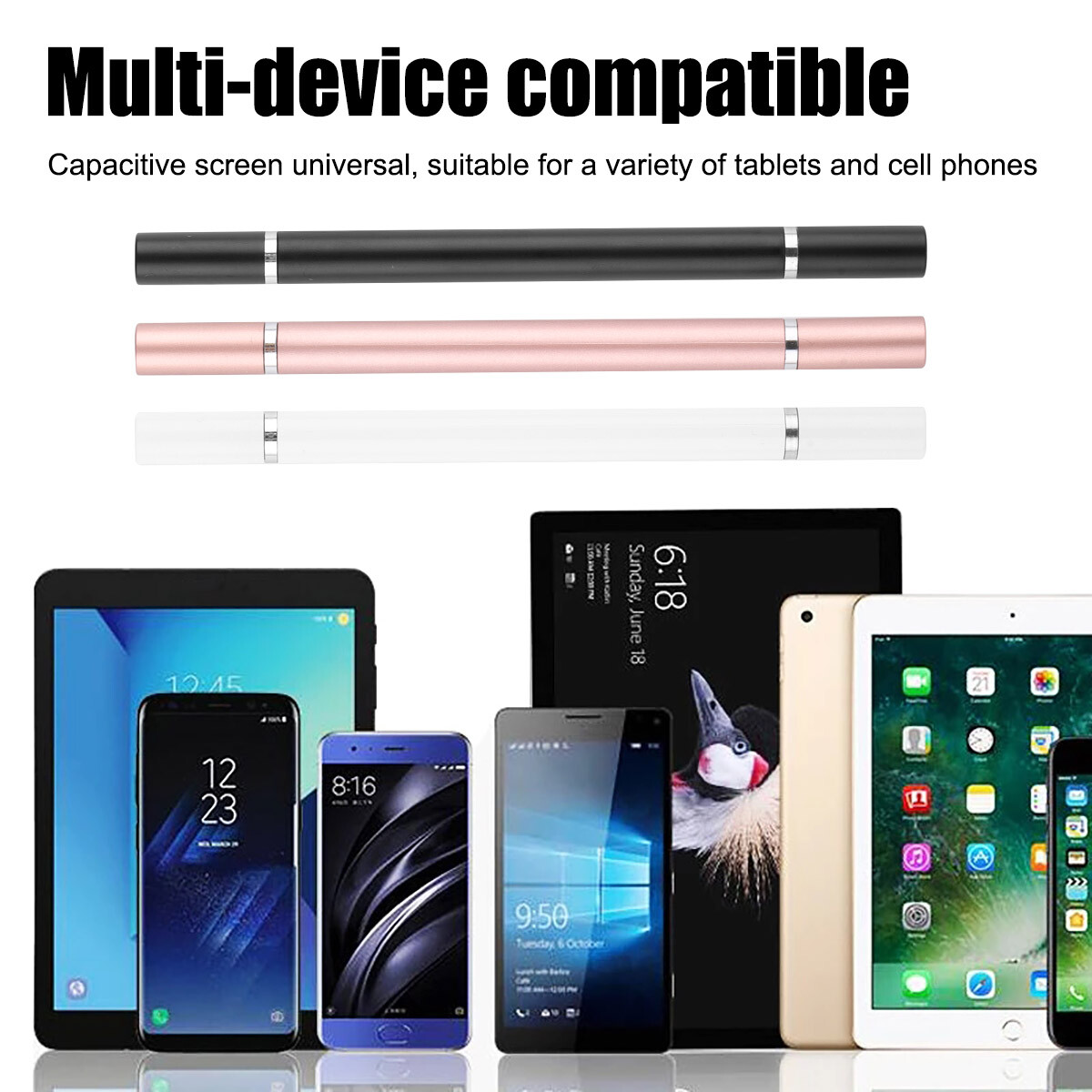 Stylus Pens for Touch Screens, 4 Pcs High Precision Disc Stylus with Magnetic Cap, 2 in 1 Stylus Pen Compatible with iPhone, iPad Pro, Mini, Air and Samsung Tablets