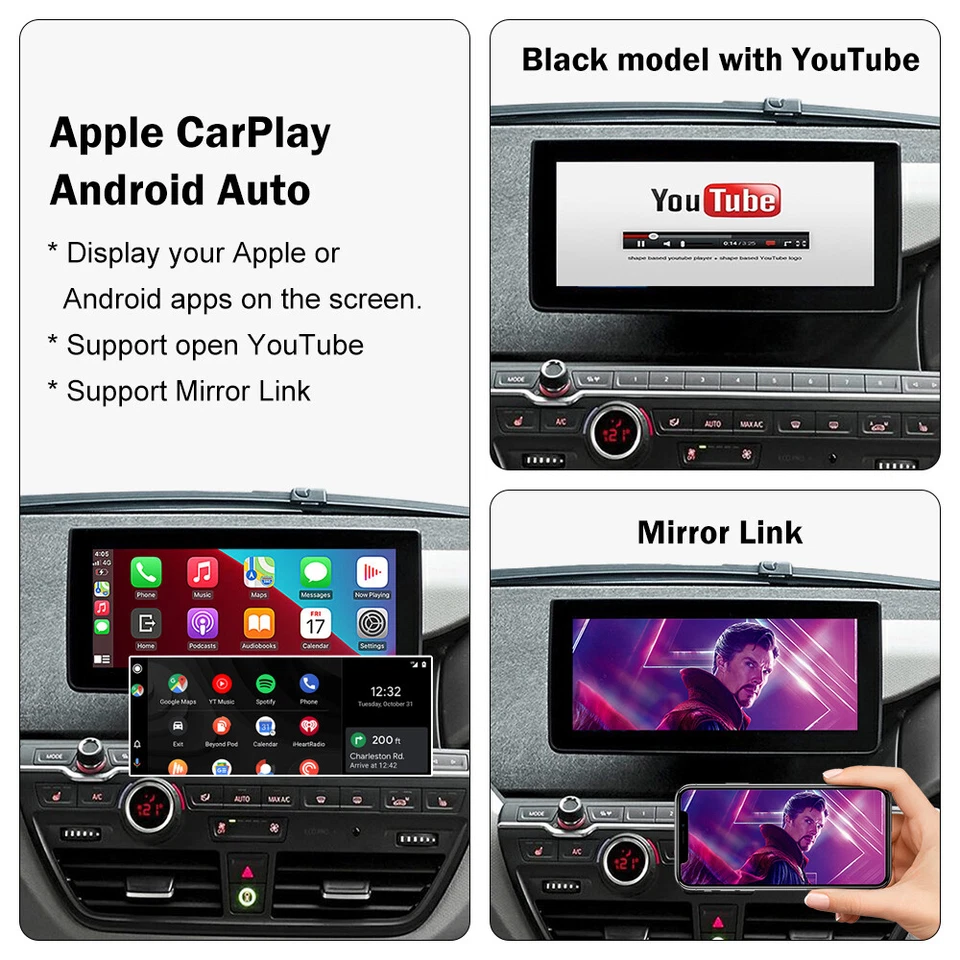 Wireless CarPlay Android Auto Navi Decoder for BMW i3 i01 2013-2020 NBT/EVO - Image 3 of 4