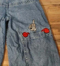 JNCO Kangaroo Vintage Original Jeans 34x32 34" Skate Phat Baggy Y2K Wide Leg