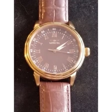 Invicta Specialty Model 11392 New Battery Pre-owned Brown Band