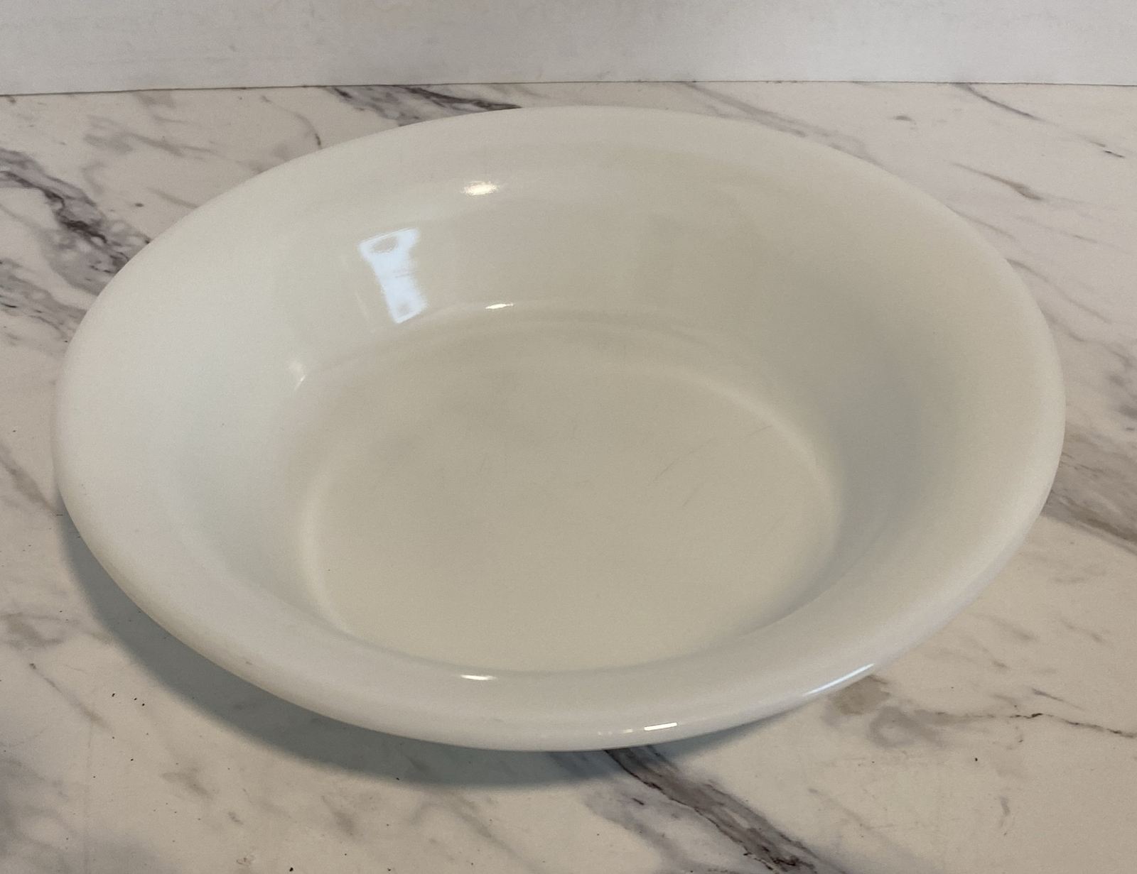 Vintage Corning White Milk Glass Military Serving Bowl 10” Dish TM REG 1951