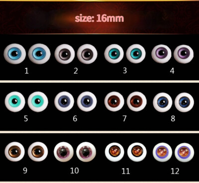 BJD 1/3 Dolls Glass Eyeball Handmade Puppe Ersetzen Sie 16mm Eyes Toys Zubehör