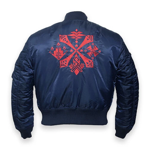 Monster Hunter MA-1 for PATCH Jacket Blue Capcom Japan Limited image 2