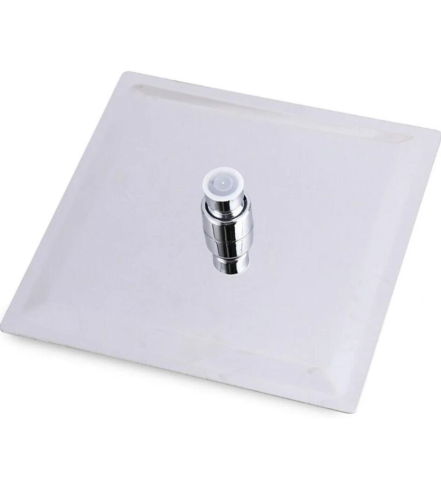 Cabezal de ducha de lluvia de 10 pulgadas pulverizador superior de lluvia cuadrado ultra delgado de acero inoxidable Foto 4 de 4