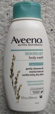 Pack 2 Aveeno Skin Relief Body Wash Fragrance Free 12 oz Soothing Oatmeal