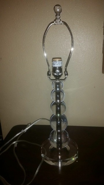 Pottery Barn Adele Crystal Ambient Table Lamp Out Htf For Sale