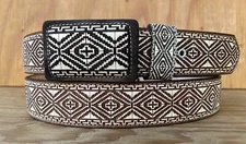 MEN'S WESTERN LEATHER BELT. COWBOY RODEO BELT. CINTO VAQUERO CINTO CHARRO LASER