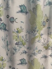 Coastal Collection Beach SeaShell Underwater Fish Shower Curtain 72"x72" Cotton