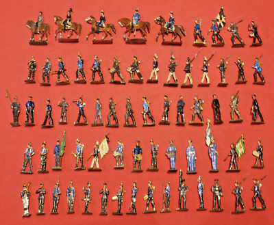 Plats d'étain - Zinnfiguren - 16 soldats prussiens divers guerre de