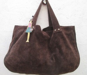 sac a main daim marron