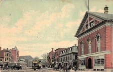 Malden Massachusetts MA Town Hall Square Downtown Early 1900s Vtg Postcard H7