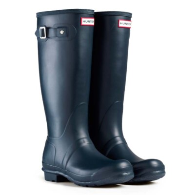 hunter gummistiefel damen blau