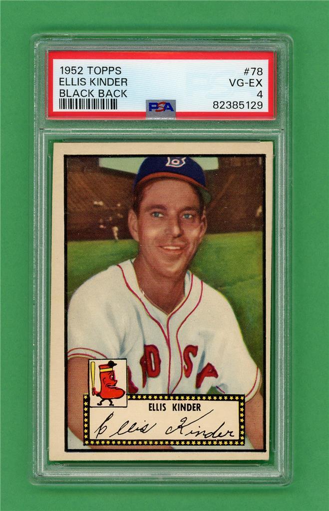 1952 Topps #78 Ellis Kinder * PSA VG-EX 4 * Boston Red Sox vintage baseball card