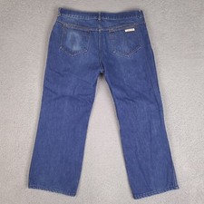 Vintage Calvin Klein Jeans Mens 37x26 Blue Denim Faded Worn Hemmed Designer