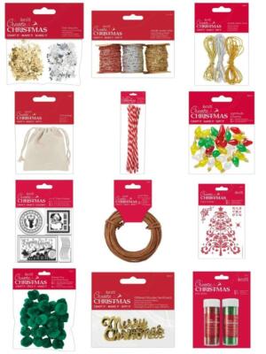 Weihnachten Charms Draht Chenille Kordel Stempel Bommeln Glitzer Garn Pailletten wählbar