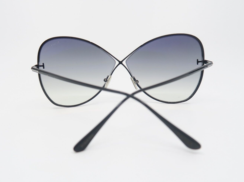 Tom Ford TF842 01B New Black/Gray Gradient NICKIE Sunglasses 66mm w 